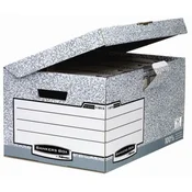 Arhivska škatla s pokrovom na tečajih, BANKERS BOX SYSTEM by FELLOWES®, 10 kosov