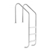VEVOR Stopnice za bazen 3-stopenjske z dvojno ograjo 655x600x1580 mm srebrne barve