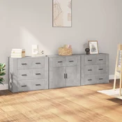 Vidaxl Komoda 3 kosi inženirski les