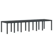 Vidaxl Vrtna miza Antracit 350 x 100 x 74 cm poli ratan