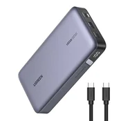 Ugreen Prenosna baterija 25000mAh Ugreen PB205, USB + 2x USB-C, 145W PD (siva)