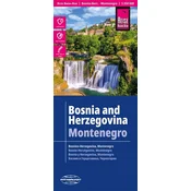 shumee Bosna in Hercegovina, Črna gora 1:350.000. Vodoodporni cestni in turistični zemljevid. Izdaja 2025. Potovalno znanje