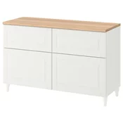 BESTA Komb.odlaganje s vratima/fiokama, bela/Smeviken/Kabbarp bela, 120x42x76 cm