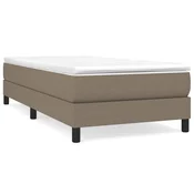 Vidaxl Posteljni okvir z vzmetmi taupe 100x200 cm blago