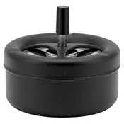 Velik vrtljivi pepelnik 13cm črn