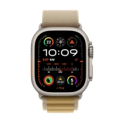 Apple Watch Ultra 2 GPS + Cellular 49mm Natural Titanium Case with Tan Alpine Loop - Large