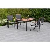 Gardenson VRTNA GARNITURA SIENA aluminij barve grafita, siva