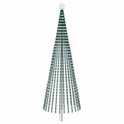 Vidaxl LED božično drevesce EKENAS 400 cm 1028 LED Hladno bela Jeklo
