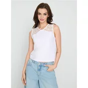 Sinsay - Bluza bez rukava - belo