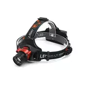 Naglavna svjetiljka sa LED ZOOM (180 lm) - 180 lumena - CREE XP-E 3W LED - 200 m - 0 - Ojacana plastika - IP44