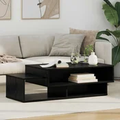 vidaXL Klubska miza Črna Orehovina 105 x 50 x 32,5 cm Konstruiran les