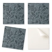 shumee Komplet samolepilnih PVC ploščic z lesnim vzorcem v različnih oblikah 20x20x20 cm