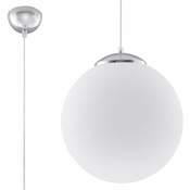 Sollux SL.0265 - Luster na sajli UGO 1xE27/15W/230V prečnika 40 cm bela/sjajni hrom