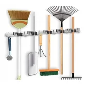hurtnet Univerzalni inox stenski nosilec ročajev za 5 pripomočkov 60cm