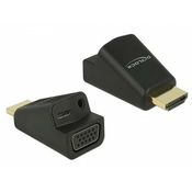 Adapter HDMI M - VGA Ž + Avdio 3,5mm Ž aktivni Delock