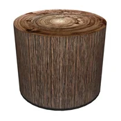 shumee Dekorativni tabure, Bertoni, potisk Kempas - okrogel tabure za dnevno sobo, predsobo, valj 40 cm, eleganten, z zadrgo, pralno