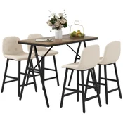 Homestar Set barske mize 5-delni jedilni komplet 120x60x91 cm bež