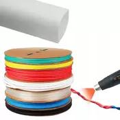 OEM Termokrčljiva Bela Cev 16mm – 2:1 Skrčljivost, 1m, -30~125°C, 1000V, UV in Water Resistant | CE