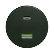 Kliklap - Retro USB uticnica A+C bez rama zelena