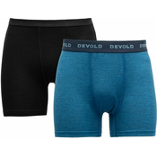 Devold Breeze Merino 150 Boxer Man 2 Pack Black/Blue XL Termo donje rublje