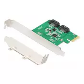 EGREEN PCI-E 2 port SATA III kontroler - KON00303 PCI Express x1, 2 x SATA (interni), Niskoprofilna