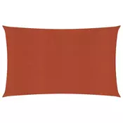 Greatstore Senčno jadro 160 g/m2 terakota 2x5 m HDPE