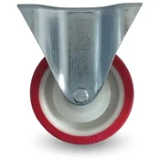 Fiksno kolo 125 mm 200 kg FPPU 1251 RDEČA poliuretanska