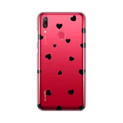TELEMPIRE Silikonska maska Print Skin za Huawei Y7 2019/Y7Prime 2019 Heart providna