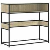 Vidaxl Klubska mizica sonoma hrast 90x35x80 cm inženirski les