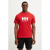 Pamucna majica Helly Hansen HH LOGO za muškarce, boja: crvena, s tiskom, 54596