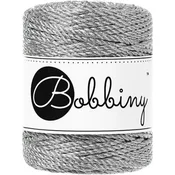 Bobbiny 3PLY Macrame Rope 3 mm 50 m Metallic Silver Vrvica