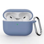 GS Silikonski ovitek za AirPods Pro 3 s karabinom, sivkast