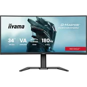 iiyama G-Master Red Eagle GCB3484WQSU-B1 86,4cm (34) UWQHD VA Gaming Monitor Curved 21:9 DP/HDMI/USB-C 180Hz 0,4ms (MPRT) Sync