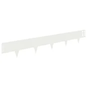 Vidaxl Robovi trave 50 szt. 100 x 15 cm Jeklo Bela