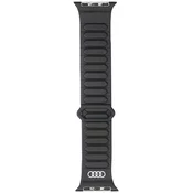 Remen Audi Strap Logo sinteticki kožni remen s magnetskim prstenom za Apple Watch 40/41/42mm crni (AU-SL-AW40-42-GT/D2-BK)