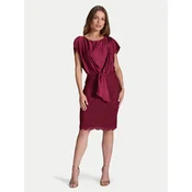 Swing Cocktail obleka 5AI10900 Bordo rdeča Regular Fit