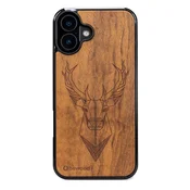 shumee Lesen ovitek Bewood za iPhone 16 Plus IMBUIA DEER