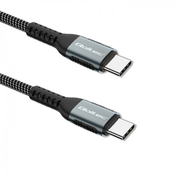 Qoltec kabel usb 2.0 tipa c | usb 2.0 tipa c 100w | qc 3.0 | pd | 1,5 m | črna