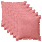 vidaXL Prevleka za blazino 6 pcs HOUTEN Roza 40 x 40 cm Žamet
