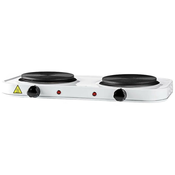 NEDIS električni štednjak/ 2 ploče za kuhanje/ snaga 2000 W/ zaštita od pregrijavanja/ bijeli