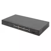 Digitus DN-95348-2 mrežno stikalo Brez upravljanja Gigabit Ethernet (10/100/1000) Power over Ethernet (PoE) 1U Siva