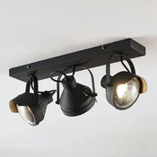 Stropno reflektorsko svetilo Lindby Henega, 52 cm, črno, 3-svetlobno - Dnevna soba/jedilnica - Industrijski dizajn - črna - Kovina