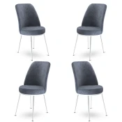 Hanah Home Set 4 trpezarijske stolice Dexa Sivo-Beli