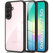 GS Prozoren ovitek za Samsung Galaxy A27 5G, Fusion Hybrid, črn okvir