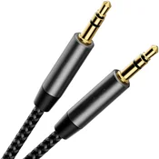 INF 3,5 mm avdio kabel za AUX priključek Black 1 m, (21273845)