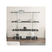 Hanah Home Polica za kucicu od mahovine, 160x180x29,6 cm, Crno-bijela