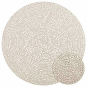 Tepih ZIZUR krem O 120 cm s izgledom jute unutarnji i vanjski