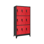 Ormaric s kljucem antracit-crveni 90 x 45 x 180 cm celicni