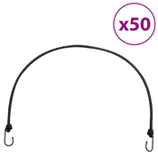 Užad za bungee s reflektirajucim prugama i kukama 50 kom 100 cm