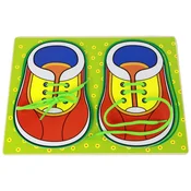 slomart Lesena igrača za učenje vezanja shoelace